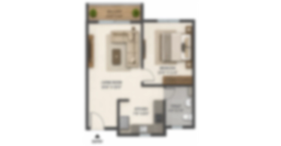 Today FreshLonch Navi Mumbai 1 BHK Floor Plan