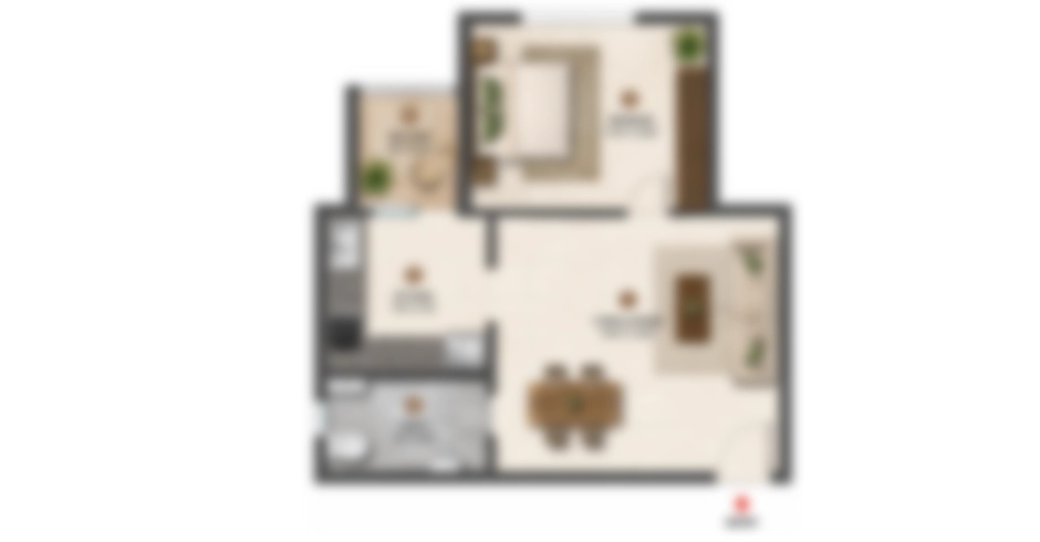 Today FreshLonch Navi Mumbai 2 BHK Floor Plan